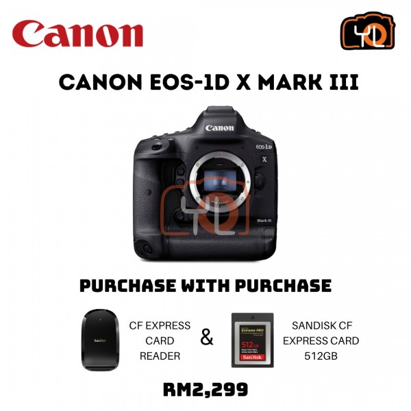 Canon EOS 1D X Mark III - PWP : Sandisk CF Express card 512GB & CF express card reader