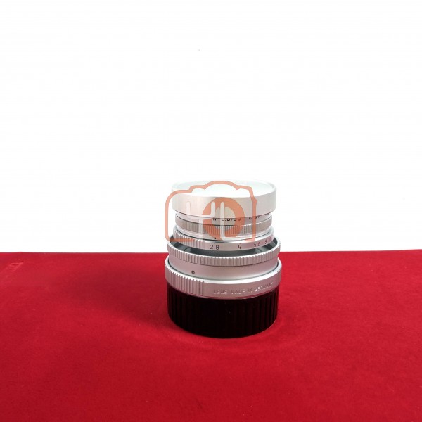 [USED-PJ33] Leica 50MM F2.8 Elmar-M Collapsible 11823 (Silver), 90% Like New Condition (S/N:3781859)