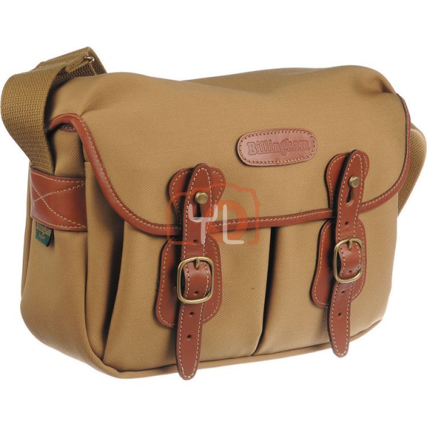 Billingham Hadley Shoulder Bag (Khaki with Tan Leather Trim, Small)