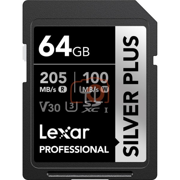 Lexar 64GB Professional SILVER PLUS UHS-I SDXC Memory Card