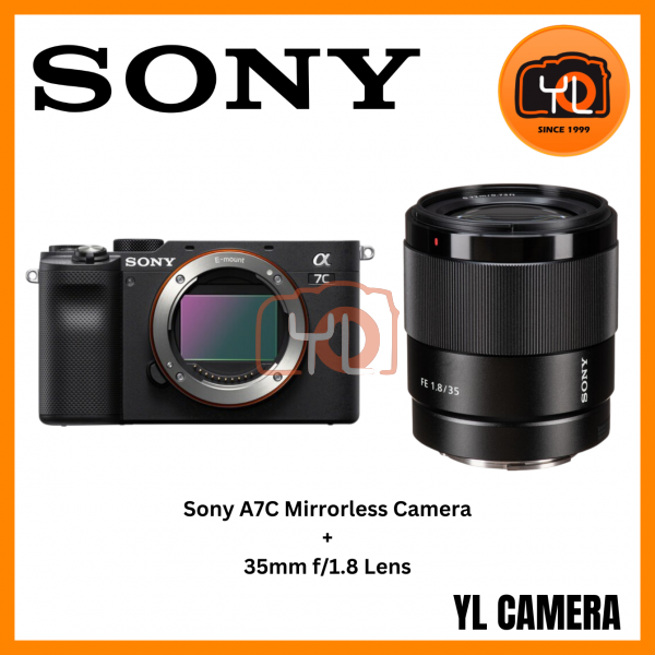 Sony a7C Mirrorless Camera (Body) + Sony FE 35mm f/1.8 Lens (Free Angelbird 64GB 280/160MB V60 AV PRO SD Card & Extra Battery)