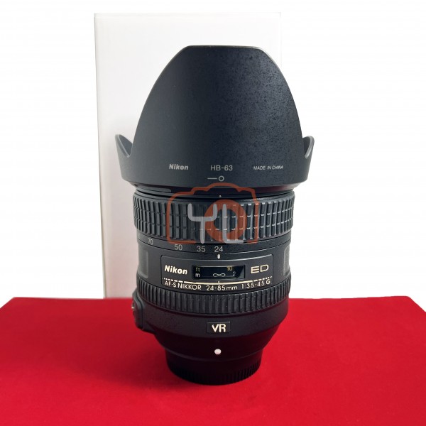 [USED-PJ33] Nikon 24-85mm F3.5-4.5 G ED VR AFS (Got haze & fungus at 2nd element), 75% Like New Condition (S/N:2064191)