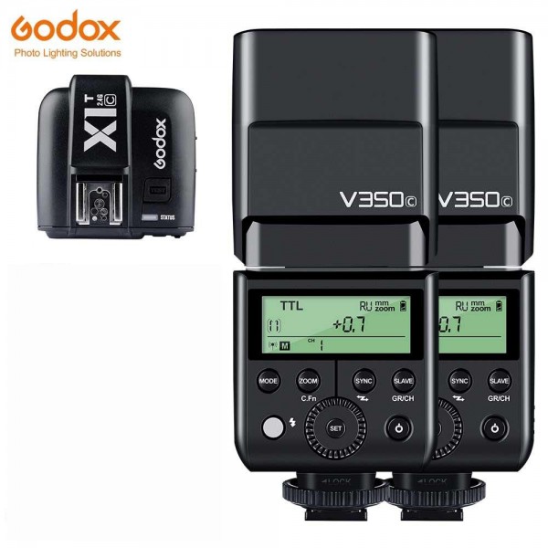 GODOX V350N Nikon TTL Li-ion  Camera Flash Kit 2Pcs X1TN Combo King Set