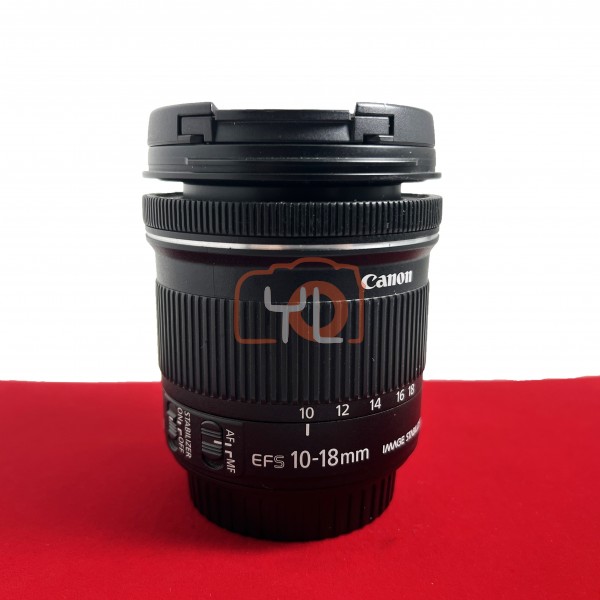 [USED-PJ33] Canon 10-18mm  F4.5-5.6 IS STM EFS ,90% Like New Condition(S/N:4122008458)