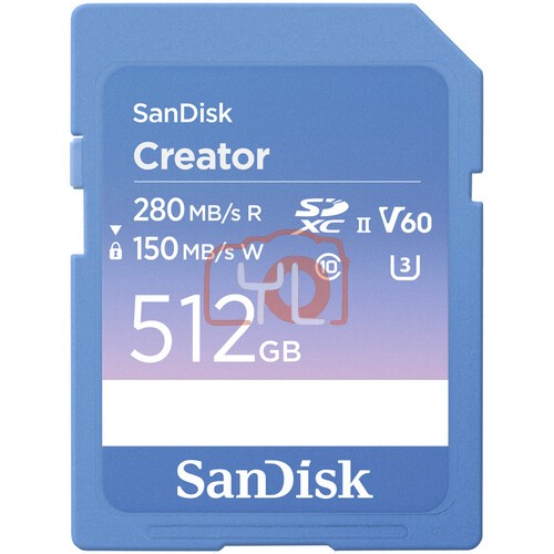 SanDisk 512GB Creator Series UHS-II SDXC Memory Card