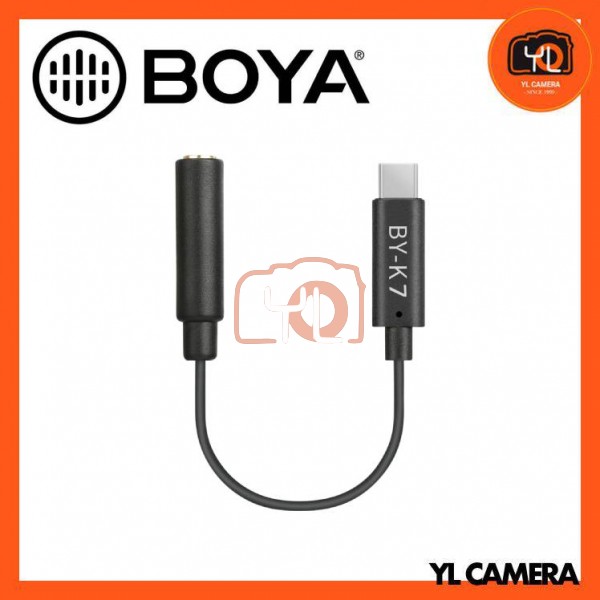 Boya BY-K7 Female 3.5mm TRS to Male USB Type-C Adapter Cable for DJI Osmo Action Camera