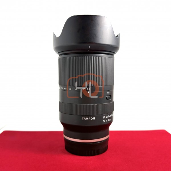 [USED-PJ33] Tamron 28-200mm F2.8-5.6 DI III RXD (Sony FE), 90% Like New Condition (S/N:060042)