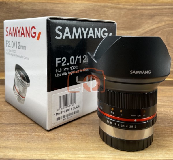 [USED @ YL LOW YAT]-Samyang 12mm F2 NCS CS Lens for Fujifilm X-Mount,95% Condition Like New,S/N:BGP19318
