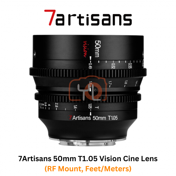 7Artisans 50mm T1.05 Vision Cine Lens (RF Mount, Feet/Meters)