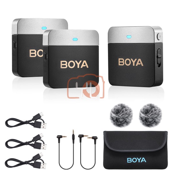 Boya BY-M1V2 2.4GHz Dual-Channel Wireless Microphone System
