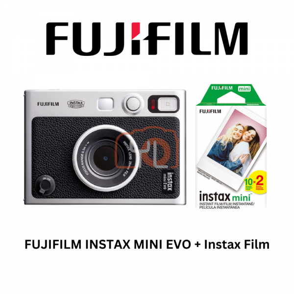 Instax Mini Evo Camera + FUJIFILM INSTAX Mini Instant Film (20 Exposures)