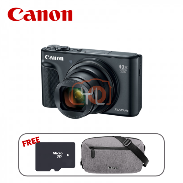Canon Powershot SX740HS Digital Camera - Free Canon CB-TS100 Bag & 64GB SD Card