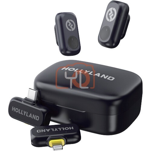 Hollyland LARK A1 Combo 2-Person Wireless Microphone System with USB-C and Lightning Connectors for Mobile Devices (2.4 GHz)