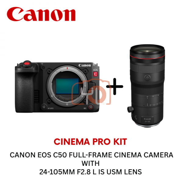 Canon EOS C50 Full-Frame Cinema Camera with 24-105mm F2.8 L IS USM Lens (Cinema Pro Kit)