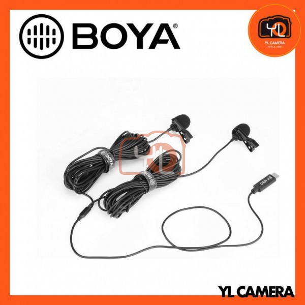 Boya BY-M3D Digital Dual Omnidirectional Lavalier Microphones with USB-C Cable
