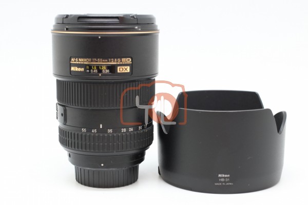 [USED-PUDU] NIKON 17-55MM F2.8G AF-S DX ED 90%LIKE NEW CONDITION SN:230977