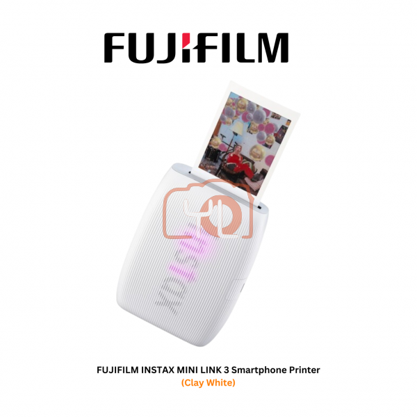 FUJIFILM INSTAX MINI LINK 3 Smartphone Printer (Clay White) - Free Touch N Go RM20 Redeem Online