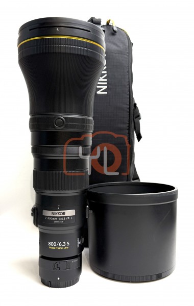 [USED-PJ33] Nikon 800mm F6.3 S VR Z With Lens Coat, 95% Like New Condition (S/N:20008852)