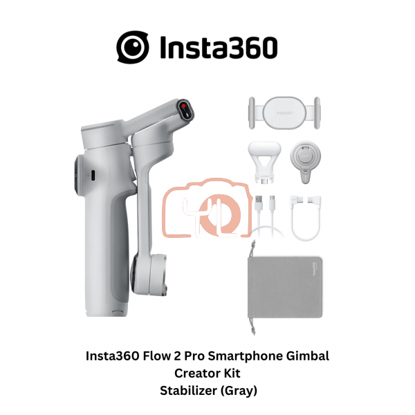 Insta360 Flow 2 Pro Smartphone Gimbal Stabilizer Creator Kit (Gray)