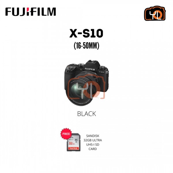 Fujifilm X-S10 Body + XF 16-80mm Lens - Black (Free 32GB SD Card)