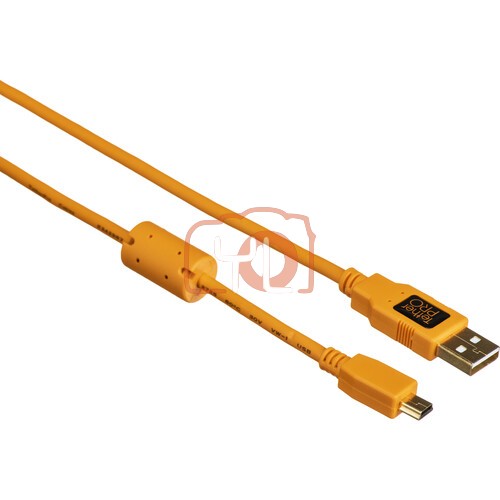 Tether Tools TetherPro USB 2.0 Type-A to 5-Pin Mini-USB Cable (Orange, 6')