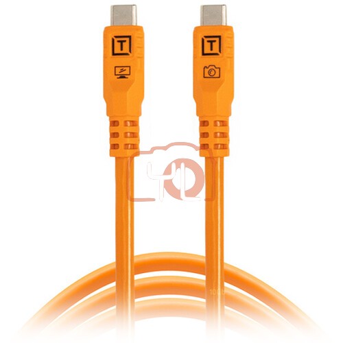 Tether Tools CUC10G TetherPro Optima USB-C Cable (10', High-Visibility Orange)