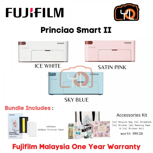 Fujifilm PrinCiao Smart II - Pink ( Consumable Pack + Free Accessories Kit)