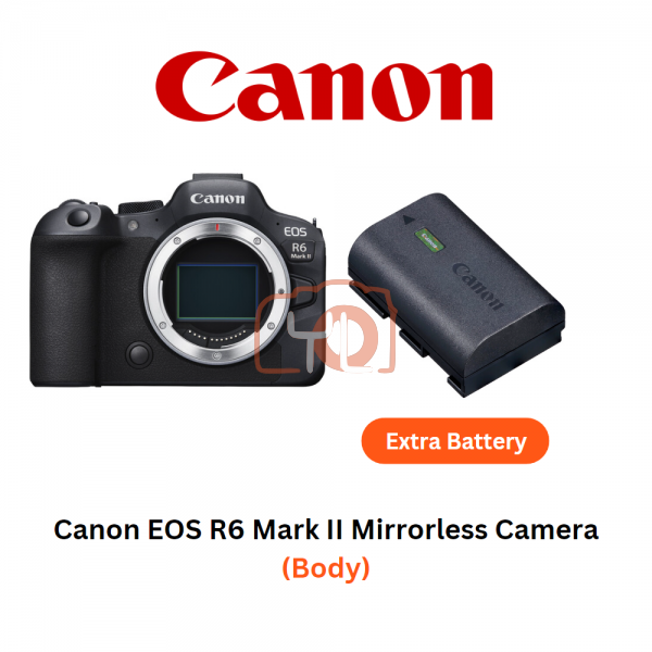 Canon EOS R6 Mark II Mirrorless Camera ( Free Extra Battery LP-E6NH )