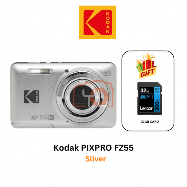 Kodak PIXPRO FZ55 Digital Camera (Sllver)