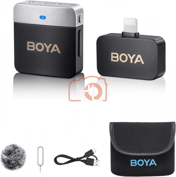 Boya BY-M1V5 2.4GHz Dual-Channel Wireless Microphone System (Lightning)