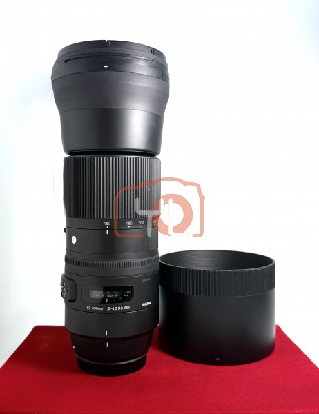 [USED-PJ33] Sigma 150-600MM F5-6.3 DG OS HSM Contemporary Lens (Canon EF), 90% Like New Condition (S/N:56824953)