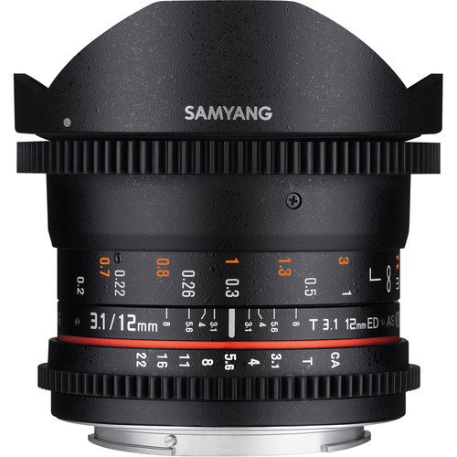 Samyang 12mm T3.1 VDSLR Cine Fisheye Lens for Sony A-Mount
