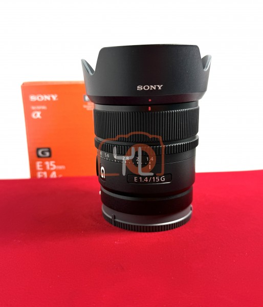 [USED-PJ33] Sony 15mm F1.4 G E-Mount , 95% Like New Condition (S/N:1806319)