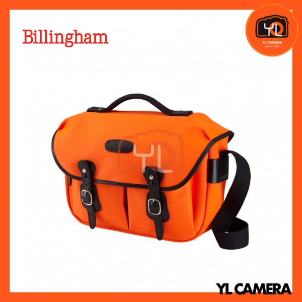 Billingham Hadley Pro Shoulder Bag (Neon Orange Canvas & Black Leather)