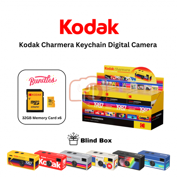 Kodak Charmera Key Chain Digital Camera (Random Style Blind Box) 6 BOX With Micro SD