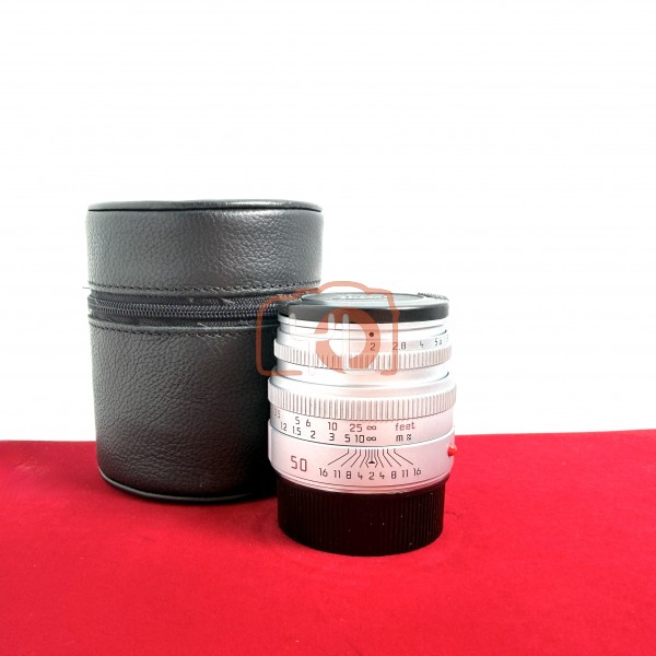 [USED-PJ33] Leica 50mm F2 Summicron-M ASPH 6 bits 11816, 90% Condition Like New (S/N:4037845)