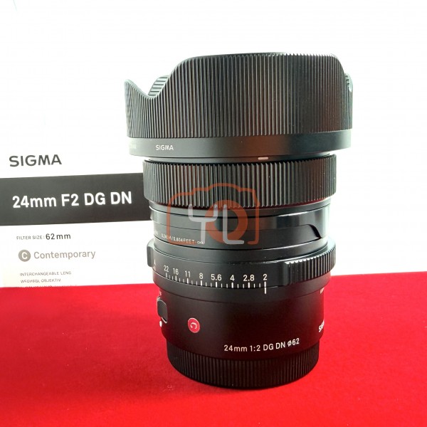 [USED-PJ33] Sigma 24mm F2 DG DN Contemporary (Sony FE), 95% Like New Condition (S/N:55864893)