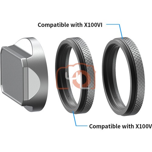 YC Onion Lens Hood for FUJIFILM X100-Series Cameras - Silver