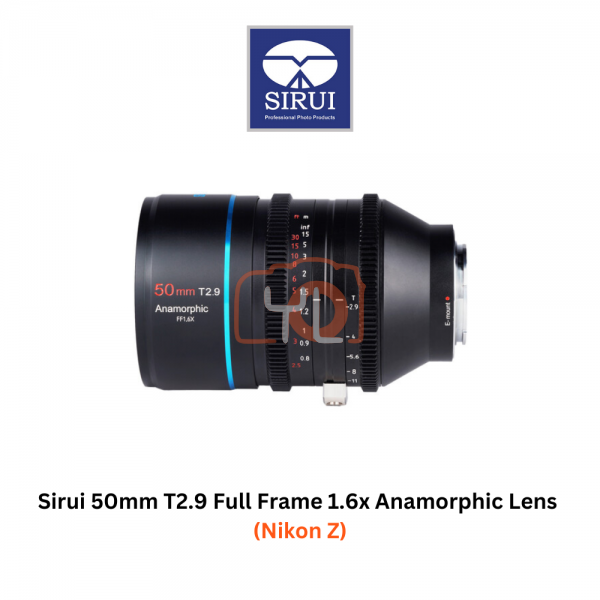 Sirui 50mm T2.9 Full Frame 1.6x Anamorphic Lens (Nikon Z)