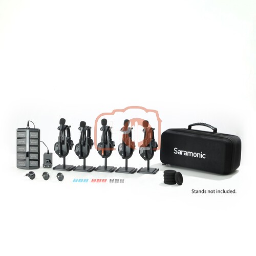 Saramonic WiTalk9-5S 5-Person Full-Duplex Wireless Intercom System with Single-Ear Headsets (1.9 GHz)