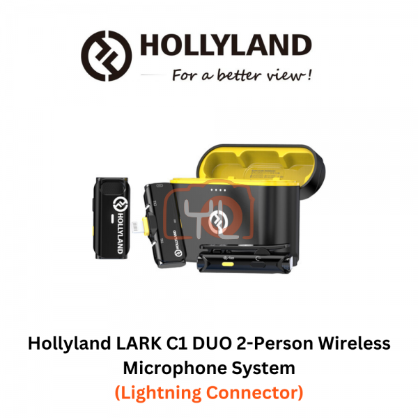 Hollyland LARK C1 DUO 2-Person Wireless Microphone System with Lightning Connector for iOS Devices (Black, 2.4 GHz)