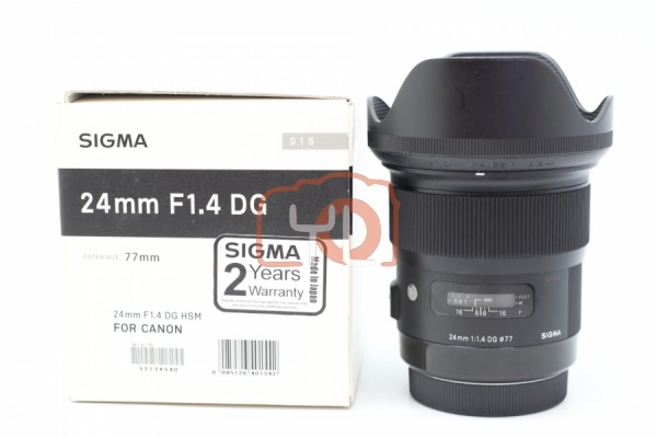 [USED-PUDU] Sigma 24MM F1.4 DG ART For Canon 90%LIKE NEW CONDITION SN:52134540