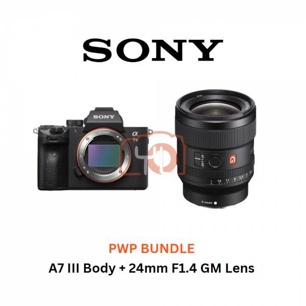 A7 III Body + 24mm F1.4 GM Lens - Free Sandisk 64GB Extreme Pro SD Card & Extra Battery