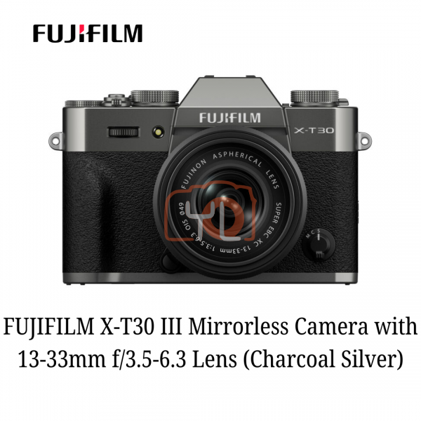 FUJIFILM X-T30 III Mirrorless Camera with 13-33mm f/3.5-6.3 Lens (Charcoal Silver)