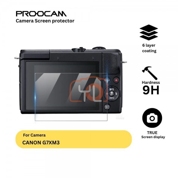 Proocam SPC-G7XM3 Premium Tempered Glass LCD Screen Protector Canon G7Xlll