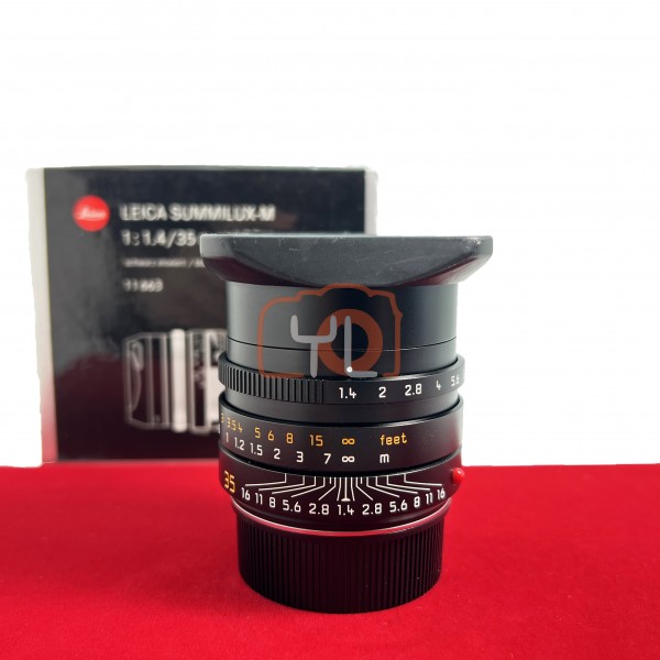 [USED-PJ33] Leica 35mm F1.4 Summilux-M ASPH FLE 11663 (Black) ,95% Like New Condition (S/N:4213633)