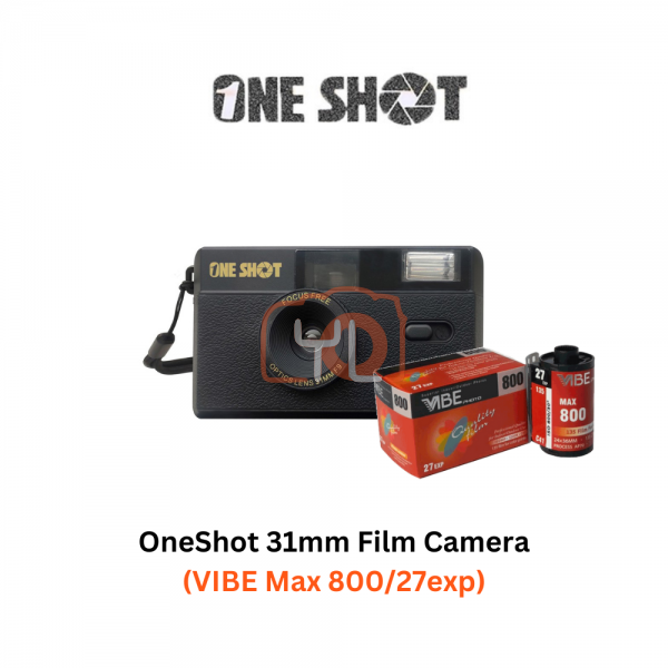 OneShot Film Camera + VibeMax 800/27 - Black
