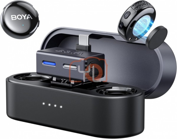 BOYA (BOYALINK 3-02) - 2.4 GHz Ultra-Mini Wireless Microphone (2TX+1RX+Type-C+3.5mm TRS adapter+CC)