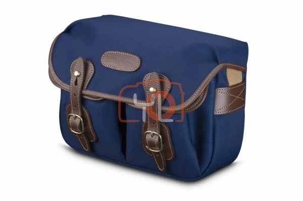 Billingham Hadley Small Camera Bag (Navy Canvas and Chocolate Leather Trim)