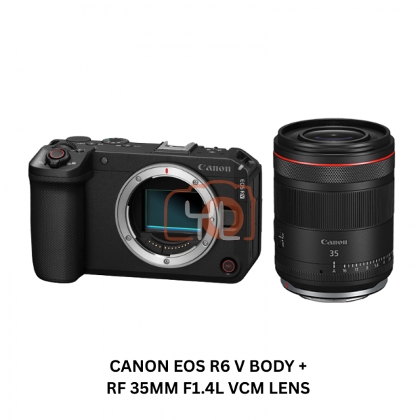 Canon EOS R6 V Mirrorless Camera Body + RF 35mm f/1.4 L VCM Lens (Free HOMAN CFexpress Type B 256GB Card)